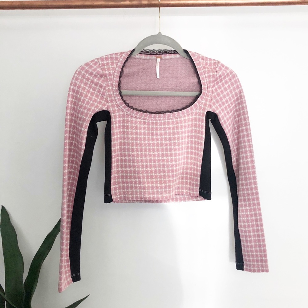 Free People Long Sleeve Crop Top